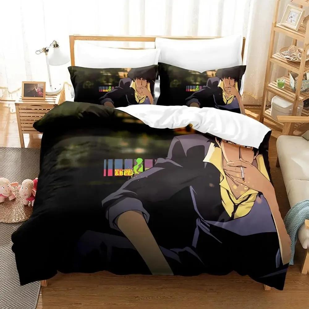 Новый Комплект Постельного Белья Cowboy Bebop Односпальный Двуспальный Full Queen King-Size Размеры Размеры Комплект Постельного Белья Взрослые Дети Спальня Пододеяльник Комплекты 3D Игровой Кровать
