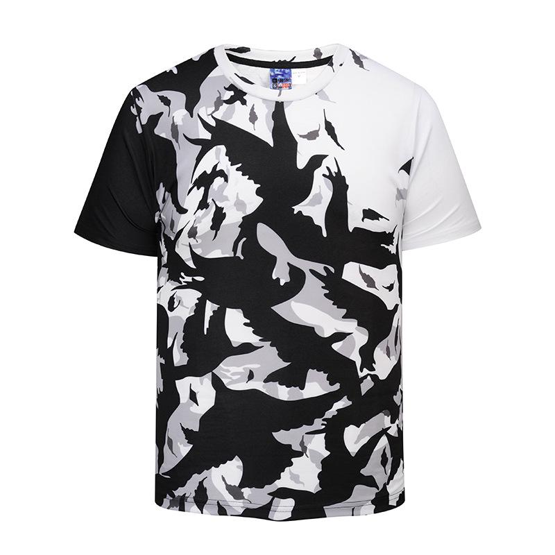Fashion Tee Top Sleeve Round Suit Tie 3D T-Shirt