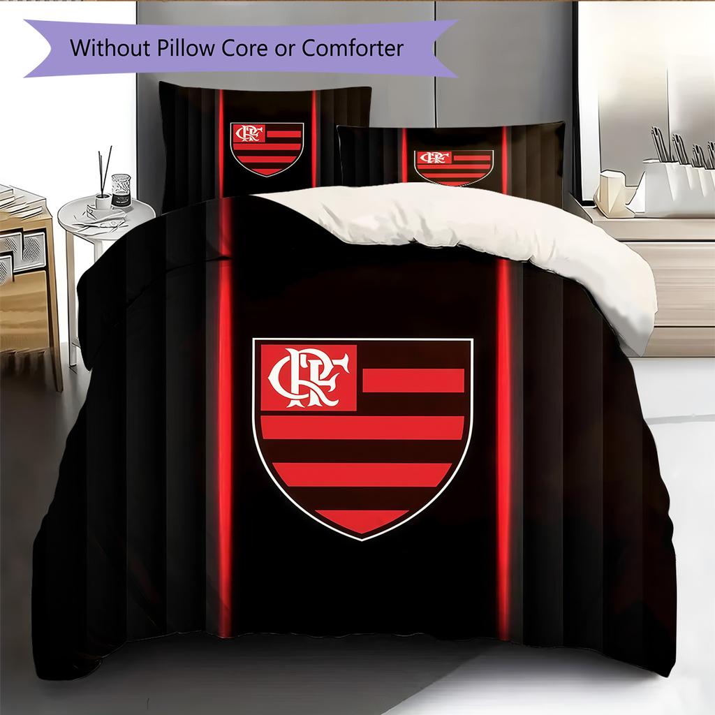 CR Flamengo Pattern Bedding Quilt Set Home Decoration Gift (1 * duvet cover + 2 * pillowcase without core)
