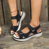 Women's Ladies Mother Female PU Leather Sandals Shoes Platform Summer Cool Beach Hook Loop Non Slip Plus Size 41 42