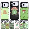 Милый Чехол-Грибок с Лягушкой для iPhone 17 16 15 14 13 Pro Max Задняя Крышка для 12 11 Pro Coque