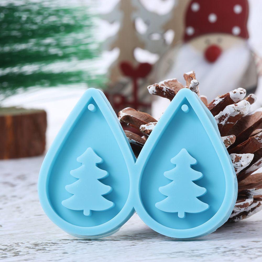 Making Tools Dangle UV Epoxy Earrings Resin Mold Merry Christmas Resin Silicone Mould Pendant Molds