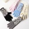 Children's Windproof Thermal Gloves for Outdoor Cycling Winter Warm Mittens for Boys Girls Fun Cartoon Designs Panda Gloves