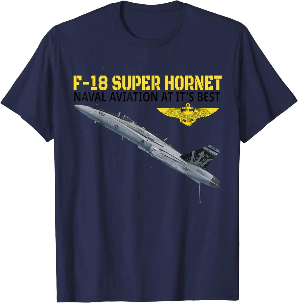 US Naval F18 Super Hornet Multirole Fighter Aircraft TShirt 100 Cotton ONeck Short Sleeve Summer Casual Mens Tshirt