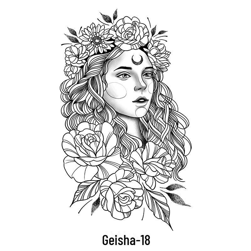 "Waterproof Semi-Permanent Herbal Tattoo Stickers for Men and Women - Durable Text Simulation Spot Tattoos"