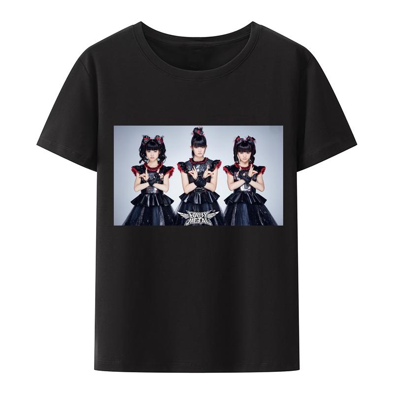 Новое поступление BABYMETAL Heavy Metal Electroacoustic Band Футболка Rock Band Унисекс и для женщин Подарочная футболка для отдыха на улице в стиле хип-хоп Модная футболка