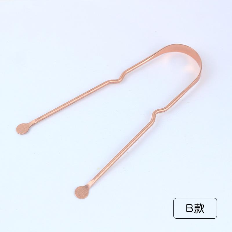 Скребок для языка из фиолетовой меди в форме U щетка для языка инструмент для ухода