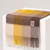 RECLOW RECLOW LAND 100% Cashmere Check Muffler Yellow Brown