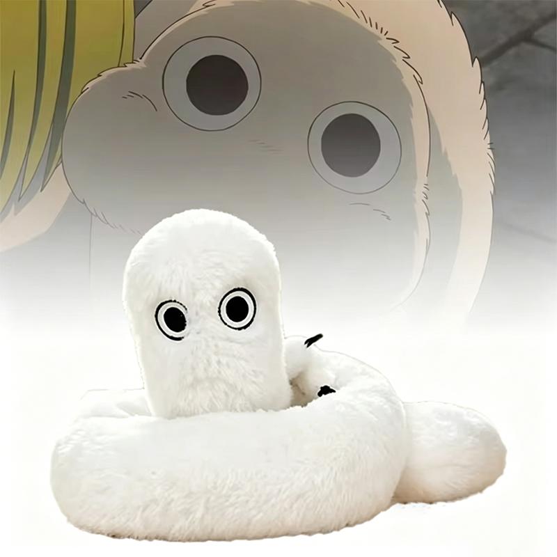 40CM Fluffy Witch Hat Atelier Fudeworm Plush Toys Soft Shapeable Cute Cartoon Anime Brush Buddy Plushies Doll Kid Birthday Gifts