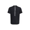 Under Armour Твердая светоотражающая футболка с коротким рукавом с круглым вырезом, мужские топы, черные 1377054-001