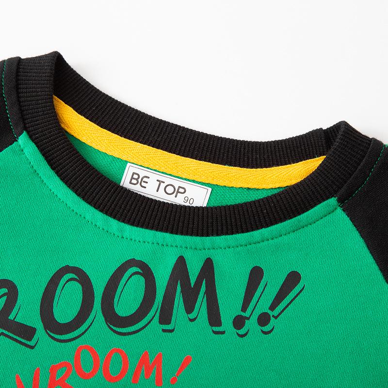 Детская толстовка с рисунком 2025 года: Хлопковый свитер с рукавами реглан для мальчика