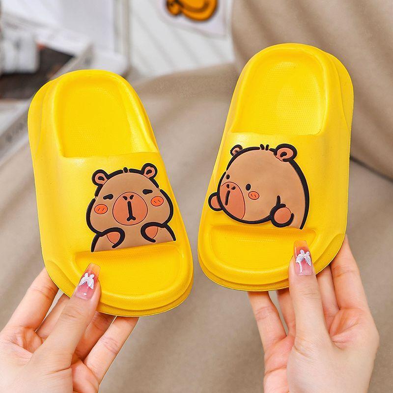 Kapibara Children's Slippers Boys Indoor Home Summer Non-Slip New Soft Sole Bathing Baby Cute Girls