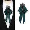 Rhinestone Black Rhinestone Ribbon Bowtie Ribbon Ribbon Bow Brooch  Business Formal Dress Shirt