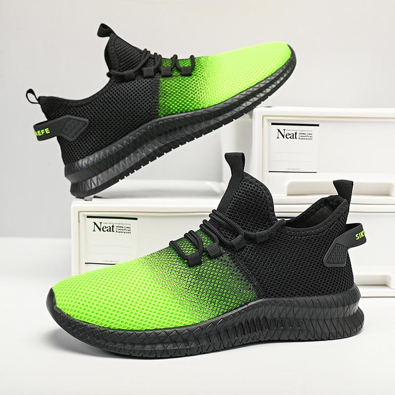 40-47 Мужские летающие тканые кроссовки с сетчатой ​​поверхностью, ультралегкие и удобные кроссовки для бега на открытом воздухе для фитнеса и бега