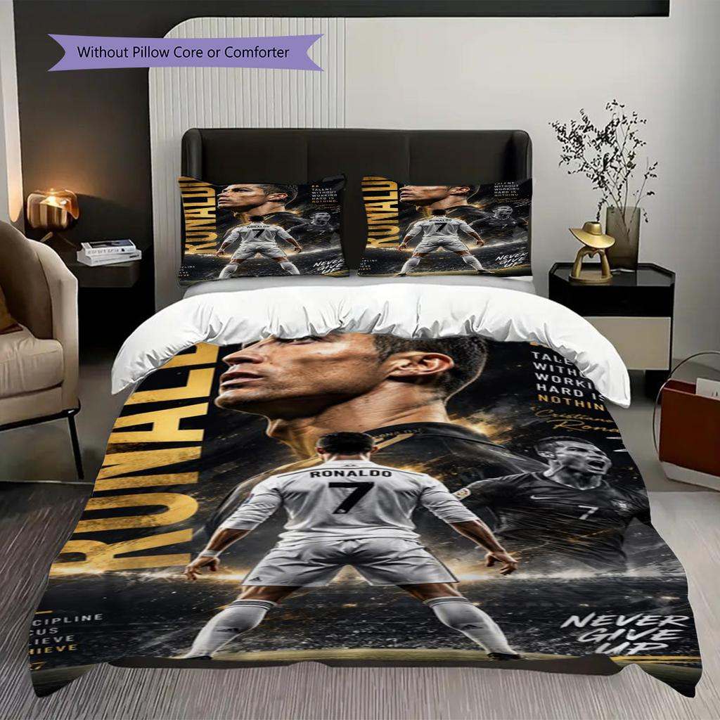 Cristiano Ronaldo Real Madrid Legend Bedding Without Core 1 Duvet Cover 2 Pillowcase Without Core Bedding Set Soft And Comfortable