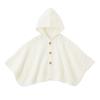 MIKI HOUSE Cable Knit Made In for Boys and One Size Fits All Product Cape/Poncho/Mantle, Japan, Girls, Baby/Kids, (60-90cm), White, Number