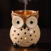 Керамическая аромалампа-сова Экологичная жаростойкая подставка для благовоний и свечей Расслабляющий контейнер для благовоний ручной работы Декор для дома
