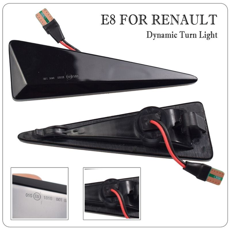 2pcs Led Dynamic Turn Signal Side Marker Light Sequential Blinker Lamp For Renault Espace MK4 Vel Satis Wind Avantime Megane 2