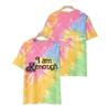 Забавные футболки I Am Kenough Tie Dye с 3D принтом, уличная одежда для мальчиков и девочек, модная футболка большого размера с короткими рукавами, детские футболки, топы, одежда