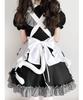 [Milky Time] Maid Lolita Dress, Mini Length, Gingham Check, Ruffles (L)