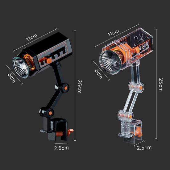УФ-лампа для рептилий, регулируемый вращающийся на 360 градусов стержень с винтовым зажимом, регулируемый светильник для черепахи