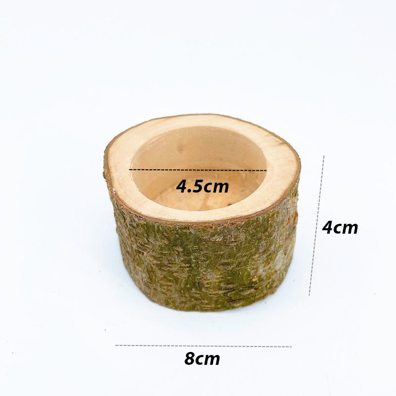 Random Shape Pet Hamster Fruit Wood Food Bowl Hamster Golden Bear Squirrel Food Bowl Log Gnawing Toy for Small Animals Food Bowl