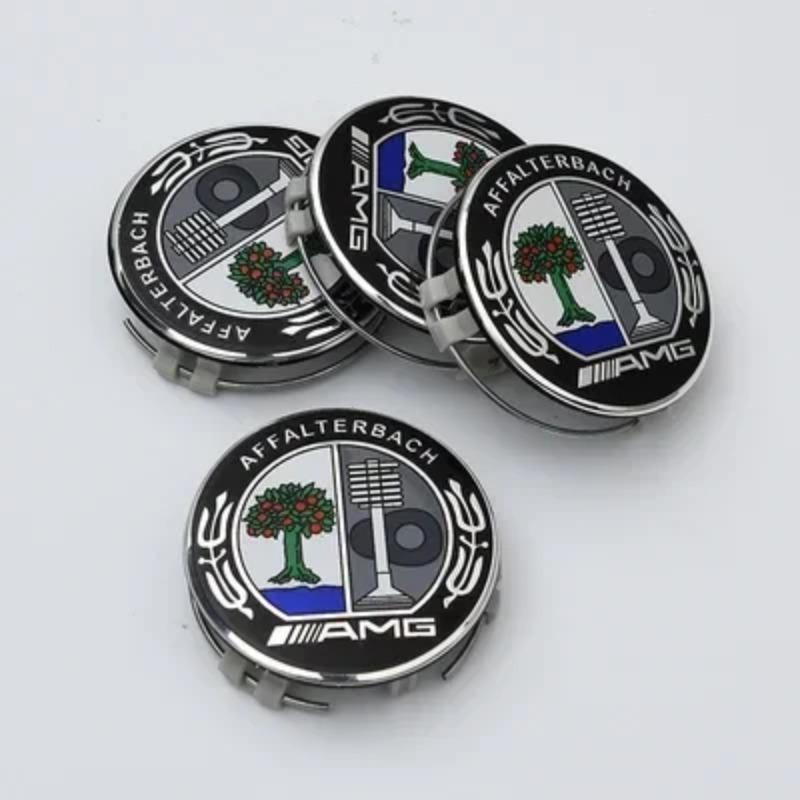 4 шт. 75 мм Колпачки на центр колеса автомобиля Крышки ступицы Значок Аксессуары Для Mercedes benz AMG C E S GLE CLC Класс W204 W203 W205 W124 W221