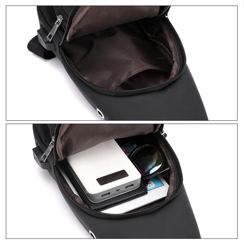 Мужская противоугонная нагрудная сумка, сумки через плечо, сумки-мессенджеры для коротких поездок, мужская кожаная сумка-слинг, сумка через плечо с USB-зарядкой, школьная