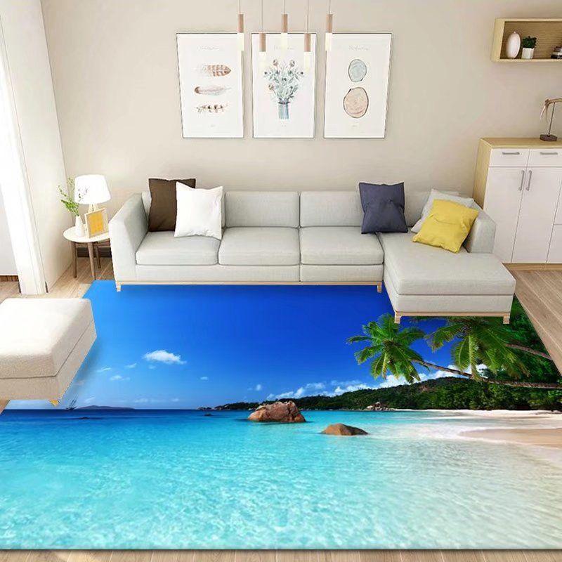 Нескользящий бархатный ковер для гостиной: Грязеотталкивающий, простой в уходе, прохладный, тихий, простой стиль