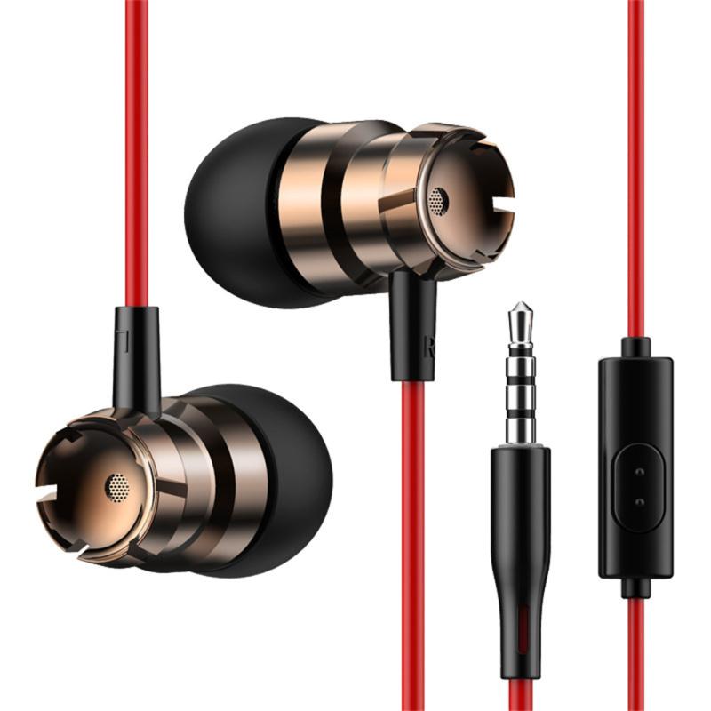 Внутриканальная проводная гарнитура с микрофоном, басовые Hi-Fi музыкальные наушники-вкладыши для мобильного телефона, компьютера, MP3