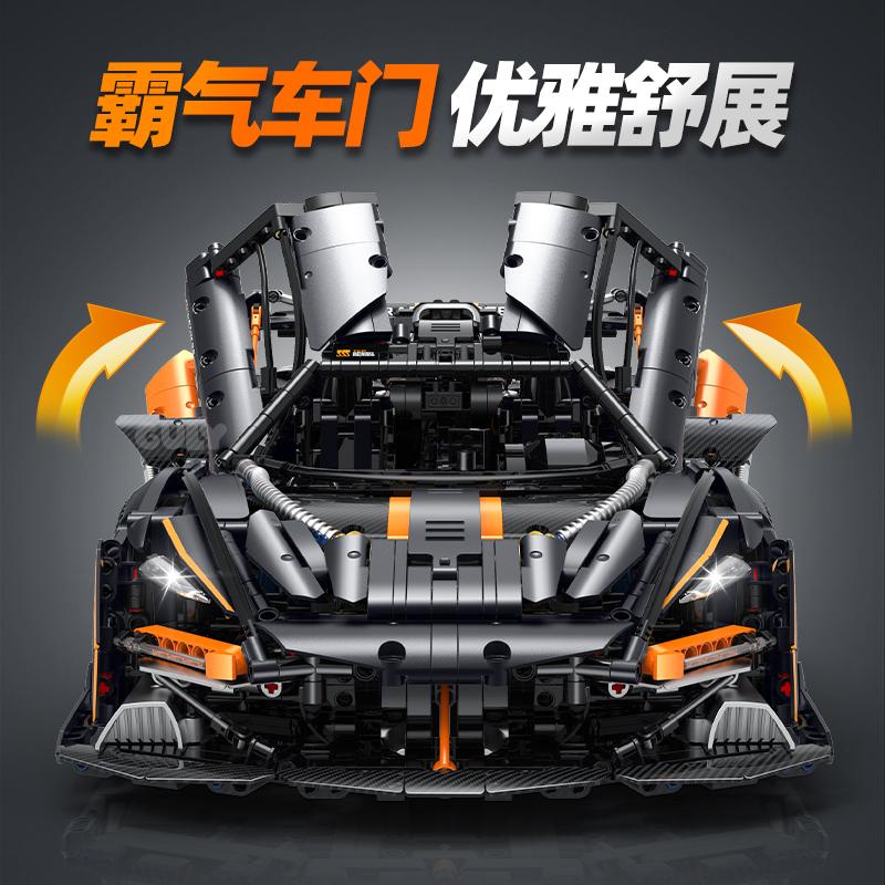 IN STOCK 10646 MOC Technical 1:8 RC Sports Car Senna Building Blocks Bricks Assembling Model Toys for Boys Christmas Gift Set