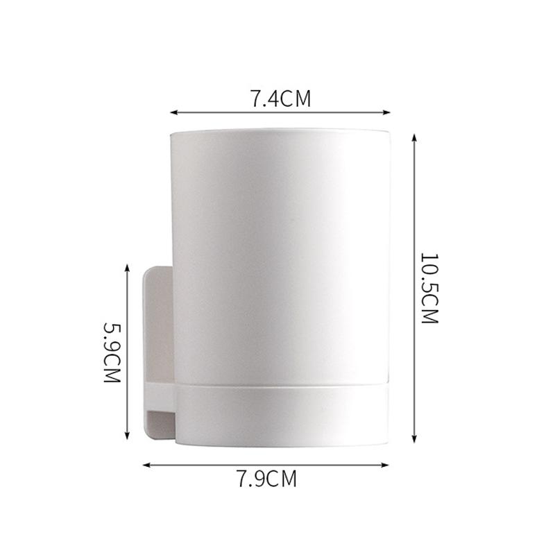 Простая настенная чашка для ополаскивателя полости рта с держателем, полка для хранения зубной пасты без сверла, органайзер для хранения в ванной комнате, переносной комплект для ополаскивателя полости рта