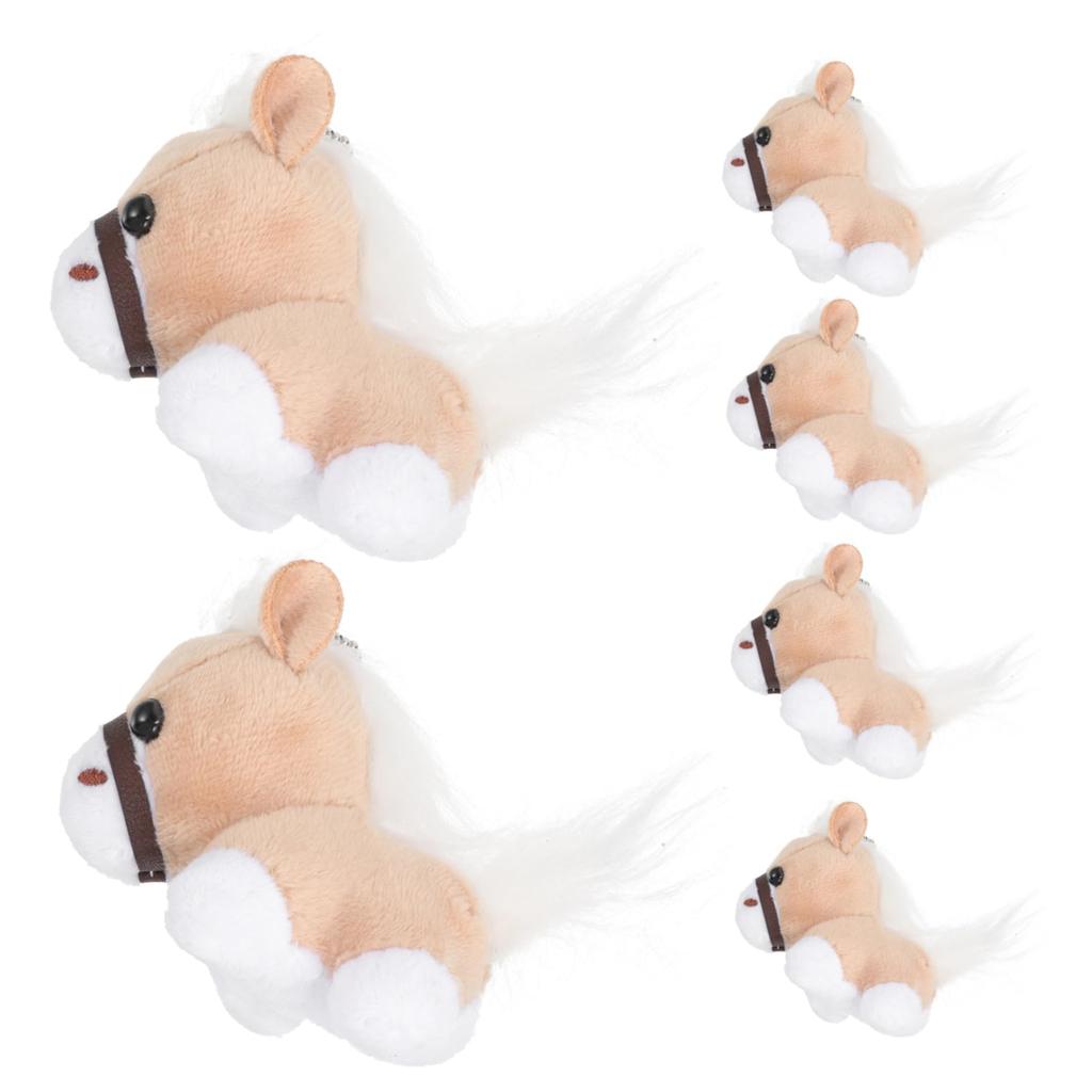 Iplusmile 12-Piece Toy Horse Birthday Decorations, Horse Party Favors, Plush Horse Stuffed Animals, Cute Keychains, Mini Animal Toys