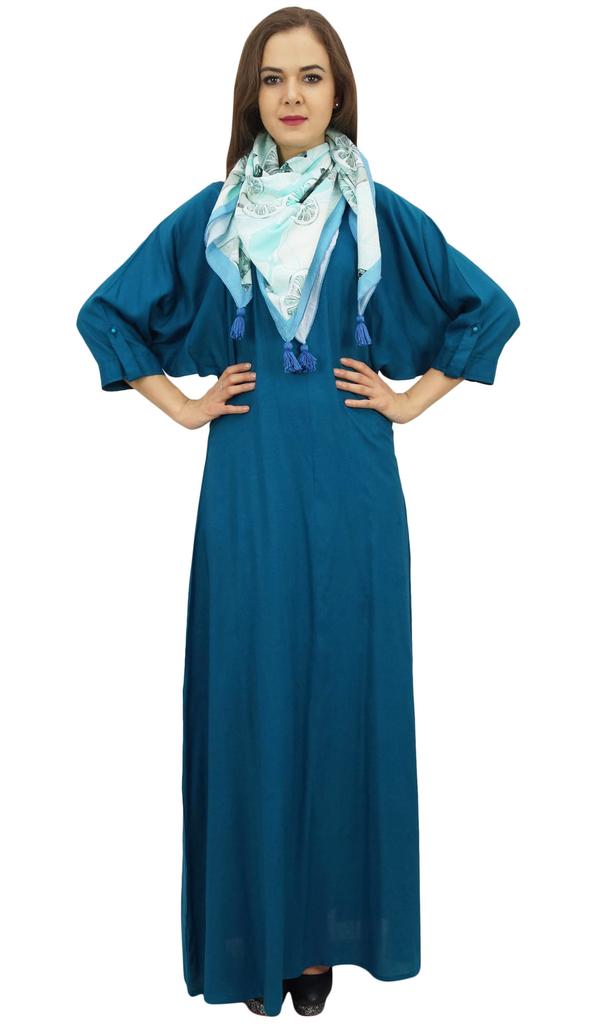 Bimba Women's Boho Black Maxi Dress With Tassel Scarf Designer Summer