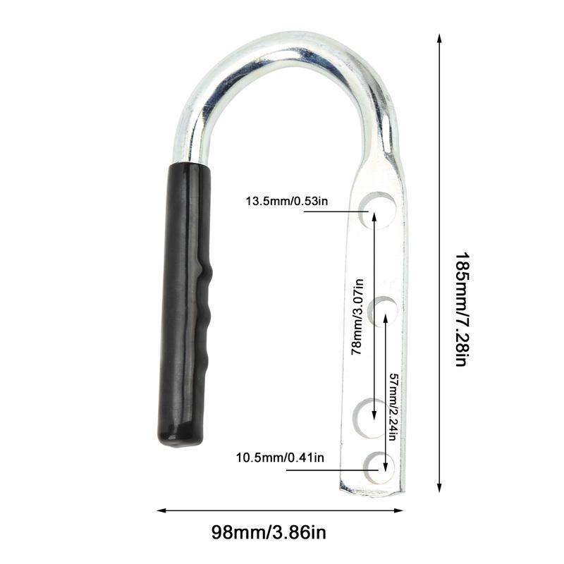 Trailer Coupler Grab Handle Trailer Coupler Lift Handle Galvanized Steel Rubber Tongue Handle for RV Boat