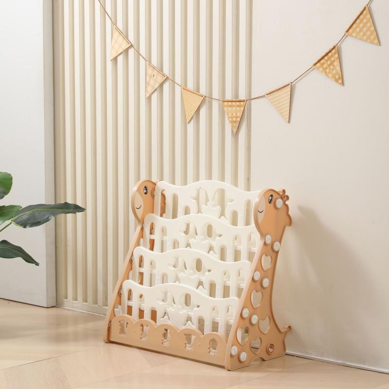 Children'S Bookcase Storage Integrated Simple Floor Baby Picture Book Rack Plastic Children'S Book Toy Rack