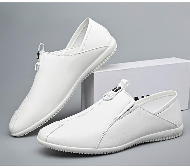 2024 Новые туфли для мужчин Кожаные повседневные туфли Весна Лето Плоские слипоны Мокасины Молодежные уличные крутые легкие туфли для вождения