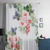 Роскошные шифоновые прозрачные шторы ручной работы с акварельными цветами для гостиной, спальни, украшения, оконные вуали, тюлевые занавески