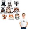 Cute Cats Set Patches For Clothing 9Pcs Cat Stickers A-Level Washable Diy Hoodies Tops Vinyl Thermal Press Custom Patch