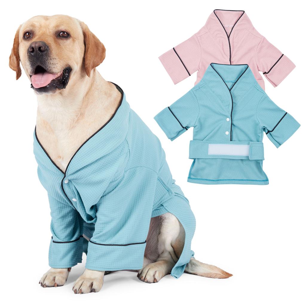 Dog Bath Robe Pajamas Pet Spa Drying Robes Sleepwear for Small Medium Large Dogs