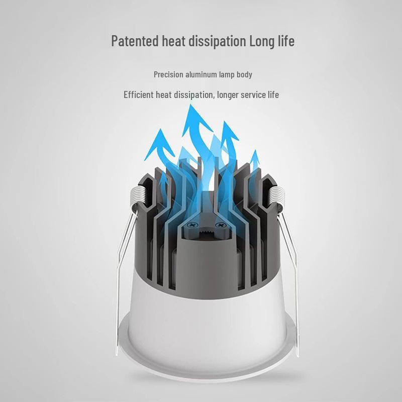 Anti-Glare Recessed LED Downlight: Spotlight & Wall Washer for Living Room Ceilings