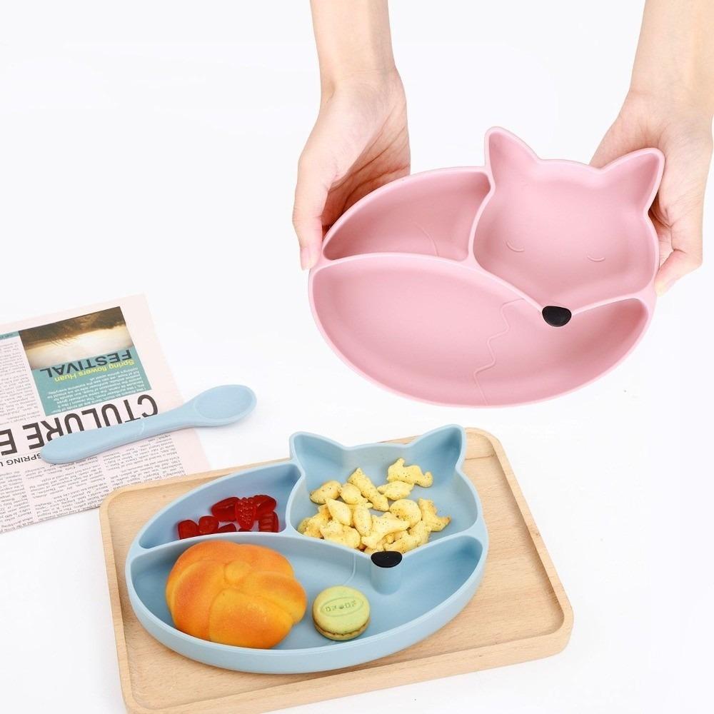 Food Grade Baby Bowls Silicone Baby Plates Premium Grip Dish for Toddler