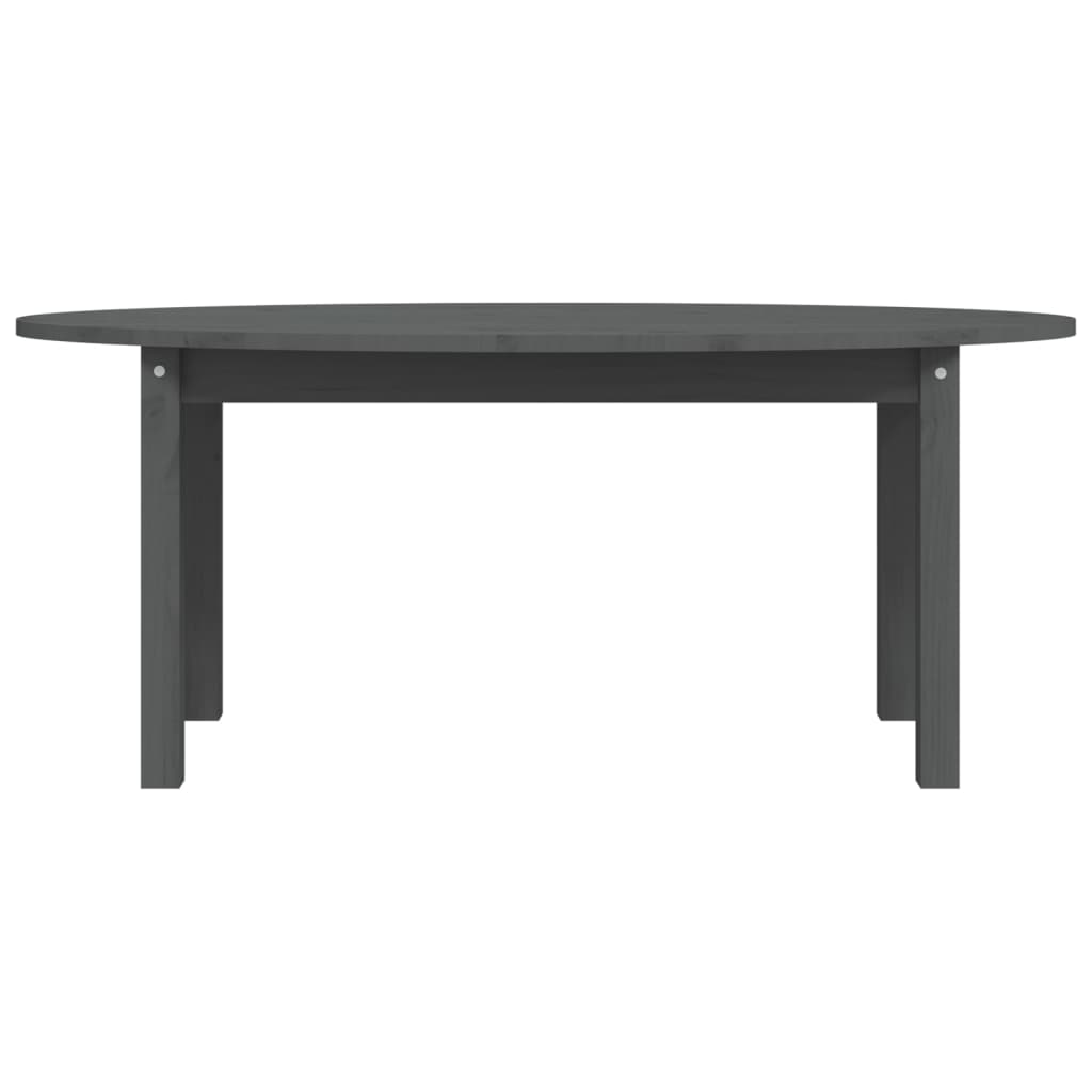 Coffee Table Gray 110x55x45 cm Solid Pine Wood