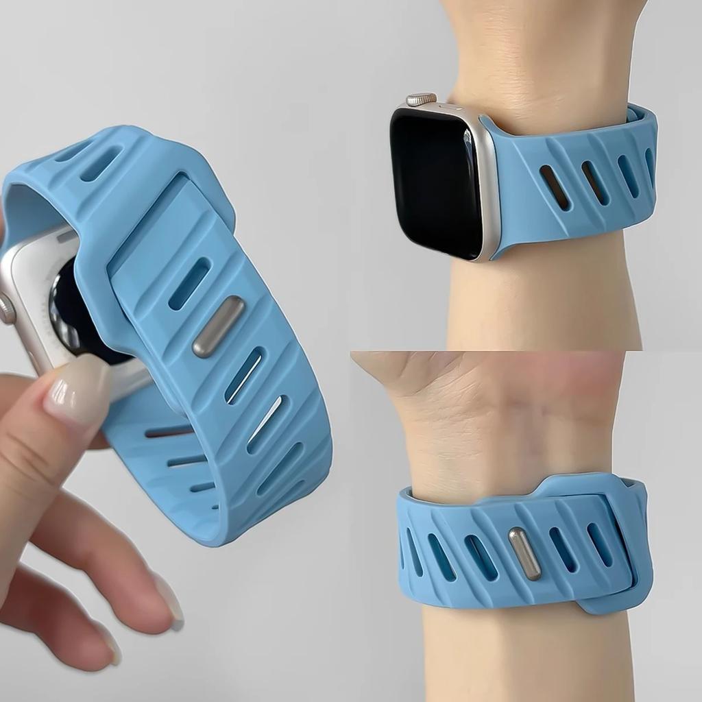 Силиконовые ремешки для Apple Watch Ultra 1 2 49 мм спортивный браслет iwatch series 10 42 46 мм 9 8 7 6 5 4 3 SE 45 мм 44 мм 40 мм 41 мм