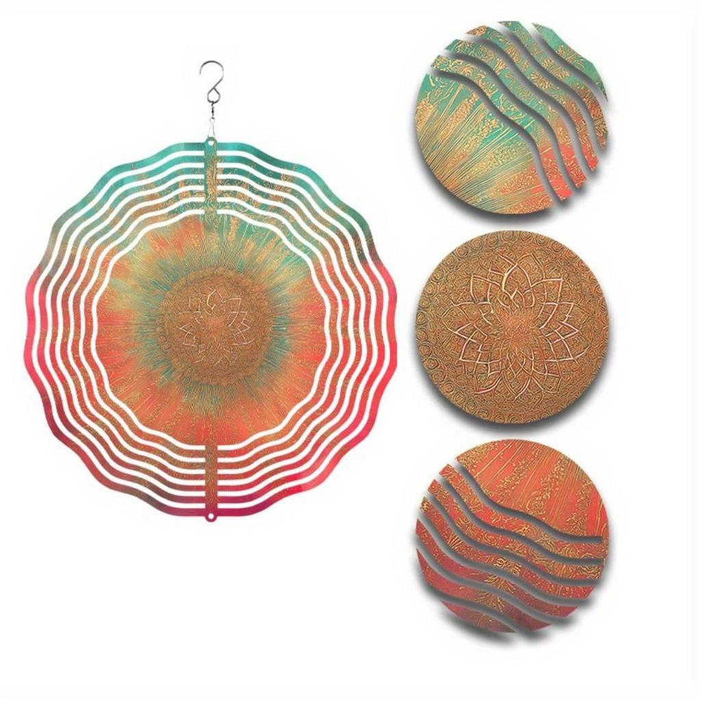 10-дюймовый подвесной ветряной спиннер с крючком, вращающимся на 360 градусов, динамичный художественный дизайн для декора сада, балкона, элегантная идея для подарка