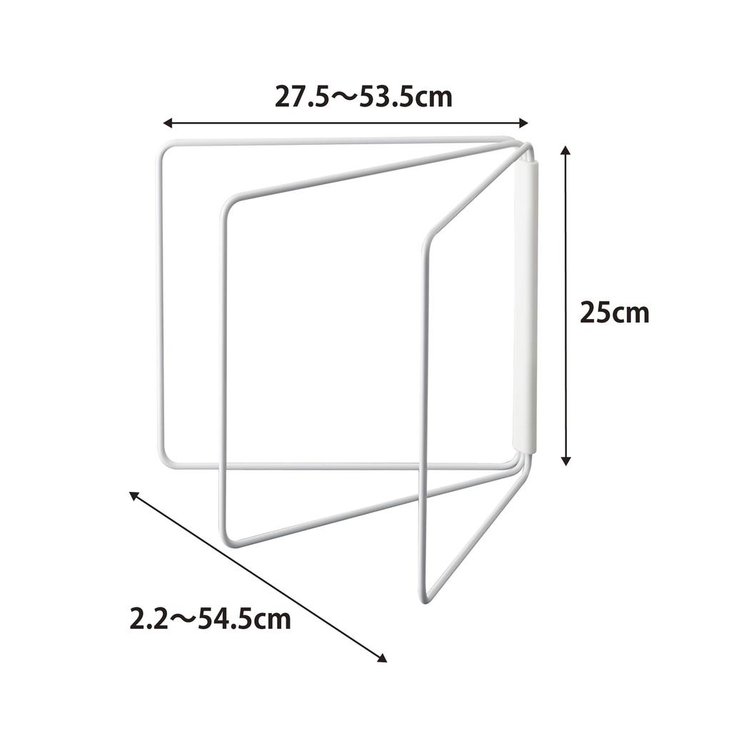 Yamazaki Tower Folding Dishcloth X X Model 2787 Hanger, White, Approx. W27.5-53.5 D2.2-54.5 H25cm,