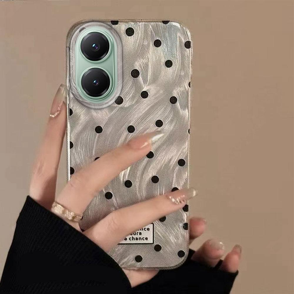 Черный чехол для телефона с текстурой перьев и круглыми точками для Xiaomi Poco X5 X7 M6 Pro X6 X3 Pro NFC C75 C71 C65 C61 M5S Женский Девичий Чехол