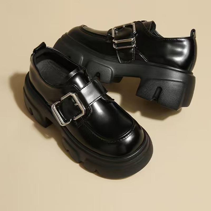 Британские маленькие кожаные туфли с 100 JK маленькими весенними бархатными туфлями в стиле колледжа, одинарные туфли Мэри Джейн