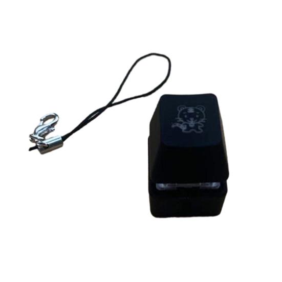 Fidget Keycap Toy Colorful LED Light Pocket-sized Finger Button Mini Clicker Relieve Boredom Sensory Toy