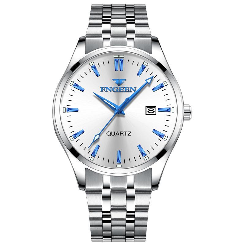 Watches Men's Quartz Watch Business Waterproof Watch Casual Stainless Steel Calendar Luminous Watch Ultra-thin Wristwatch
